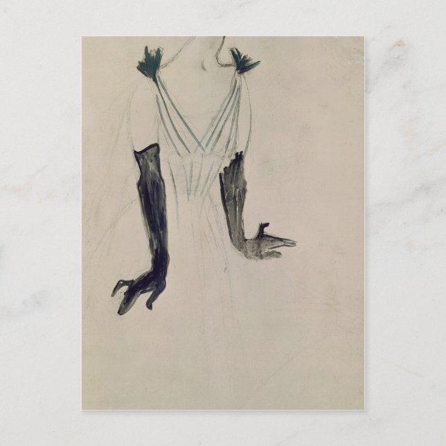 Cartão Postal Henri de Toulouse-Lautrec | Yvette Guilbert, 1894 (Frente)