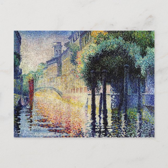 Cartão Postal Henri-Edmond Cross- Rio San Trovaso, Veneza (Frente)