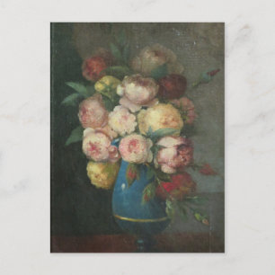 Cartão Postal Henri Fantin-Latour Vintage Peonies em um Vase
