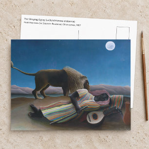 Cartão Postal Henri Rousseau - A Cigana Adormecida