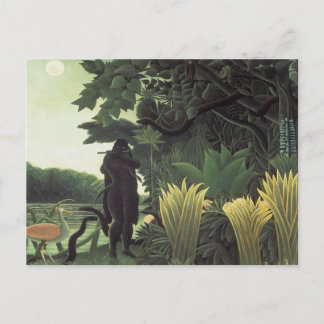 Cartão Postal Henri Rousseau - A Cobra Charmer