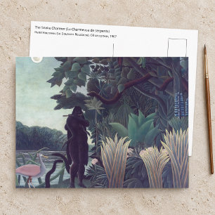 Cartão Postal Henri Rousseau - A Encantadora de Serpentes