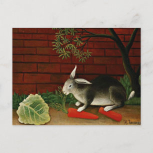 Cartão Postal Henri Rousseau art: Coelho