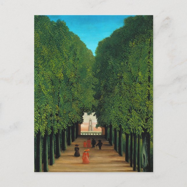 Cartão Postal Henri Rousseau, Avenida no Parque na Nuvem Santo (Frente)