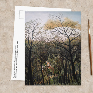 Cartão Postal Henri Rousseau - Encontro na Floresta