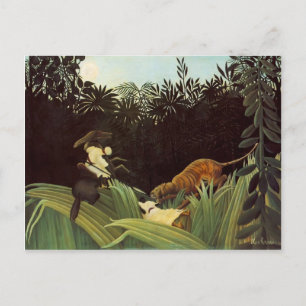 Cartão Postal Henri Rousseau - Escoteiro Atacado por um Tigre