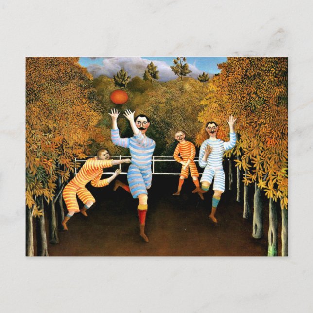 Cartão Postal Henri Rousseau - Jogadores De Futebol, (Frente)