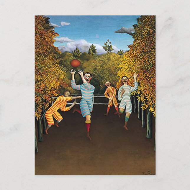 Cartão Postal Henri Rousseau - Jogadores De Futebol (Frente)
