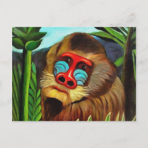 Cartão Postal Henri Rousseau Mandrill Na Arte Da Vintagem Da Sel
