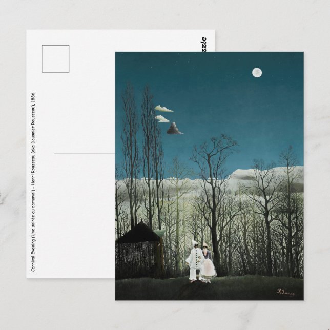 Cartão Postal Henri Rousseau - Noite de Carnaval (Frente/Verso)