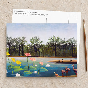 Cartão Postal Henri Rousseau - Os Flamingos