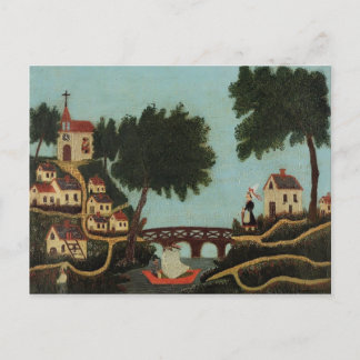 Cartão Postal Henri Rousseau - Paisagem com Ponte