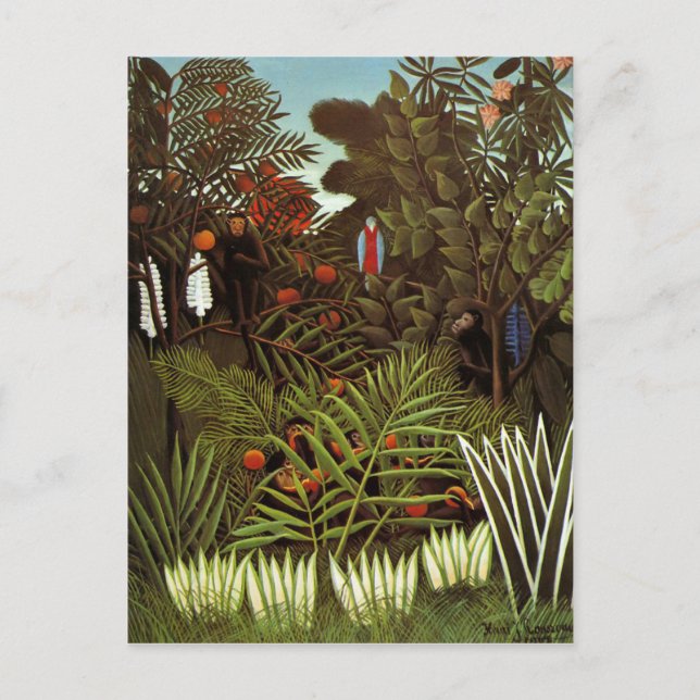 Cartão Postal Henri Rousseau - Paisagem Exótica (Frente)