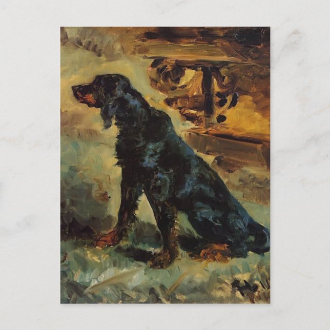 Cartão Postal Henri Toulouse-Lautrec- Dun, um Setter Gordon (Frente)
