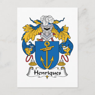 Cartão Postal Henriques Family Crest
