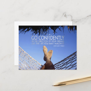 Cartão Postal Henry David Thoreau - Confiança de citação inspira