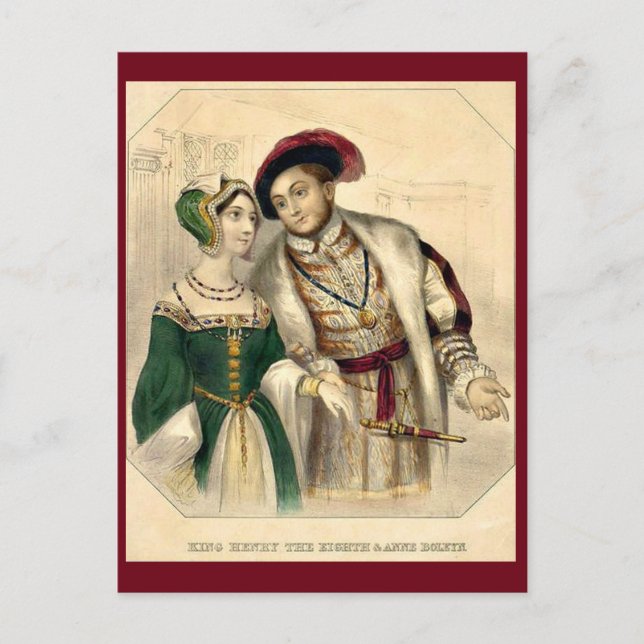Cartão Postal Henry VIII e Anne Boleyn (Frente)