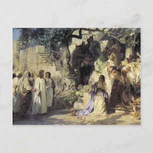 Cartão Postal Henryk Siemiradzki- Cristo e Pecadora