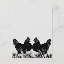 Cartão Postal Hens~Silhouette