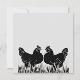Cartão-postal Hens~Silhouette