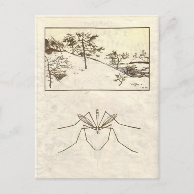 Cartão Postal Heorhiy Narbut- 'Fadas Conversas: Teremok. Mizgir' (Frente)