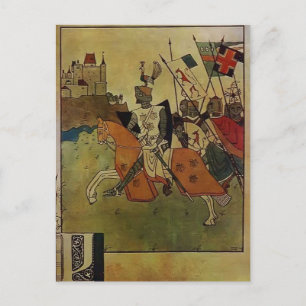 Cartão Postal Heorhiy Narbut-Illustration to The Song of Roland