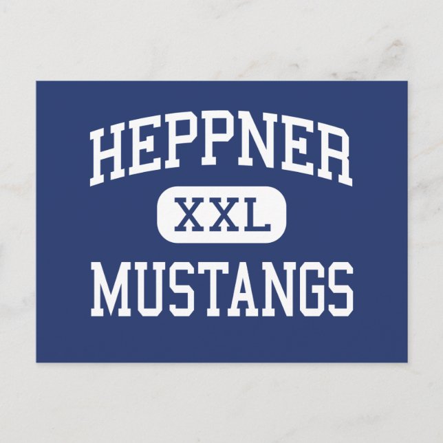 Cartão Postal Heppner - Mustangs - Segundo grau - Heppner Oregon (Frente)