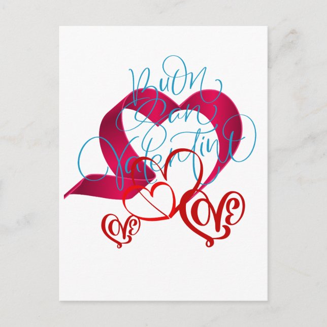 CARTÃO POSTAL HEPPY VALENTINES DAY (Frente)
