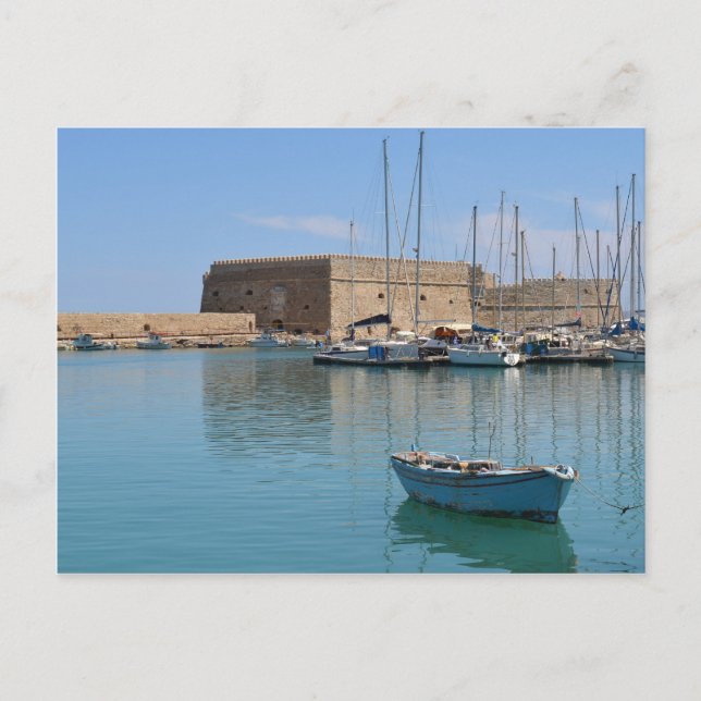 Cartão postal Heraklion Crete Harbor Fort (Frente)