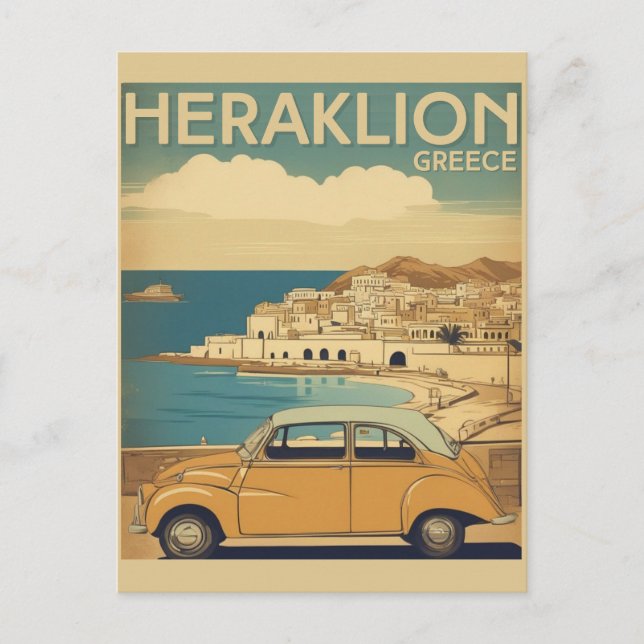 Cartão Postal Heraklion, Iraklio, vocação grécia (Frente)