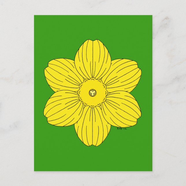 Cartão Postal Heraldic Daffodil (Frente)
