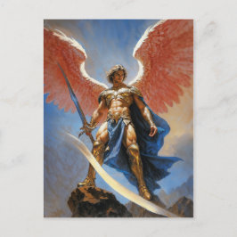 Cartão Postal Heraldo da Chama Divina Arcanjo Miguel