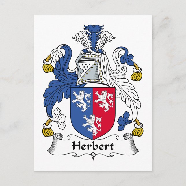 Cartão Postal Herbert Family Crest (Frente)