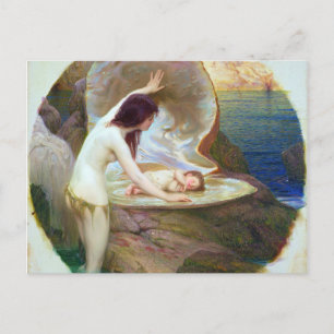 Cartão Postal Herbert James Draper - Um Bebê Água 1900