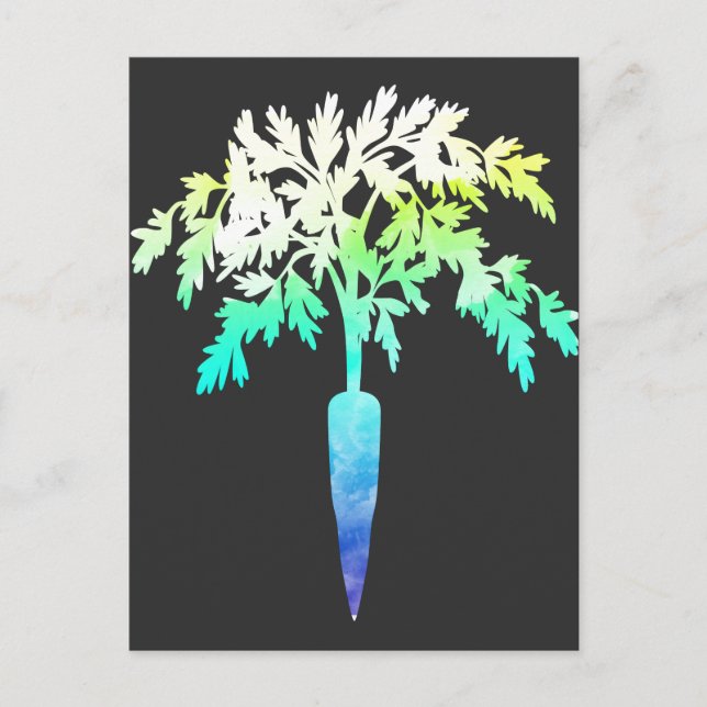 Cartão Postal Herbivore Carrot Gift para Veganos e Vegetarianos (Frente)