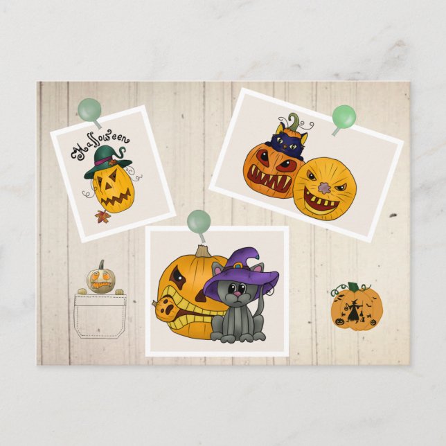 Cartão Postal Herbstbild Hallween (Frente)