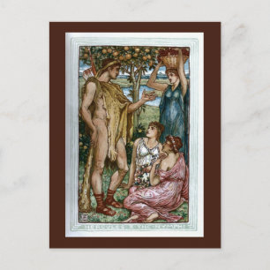 Cartão Postal Hércules e Ninfas
