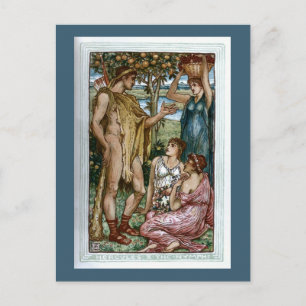 Cartão Postal Hércules e Ninfas
