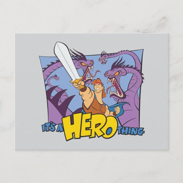 Cartão Postal Hercules vs Hydra - It's a HERO Thing Postcard (Frente)