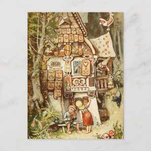 Cartão Postal Hermann Vogel - Hansel e Grethel