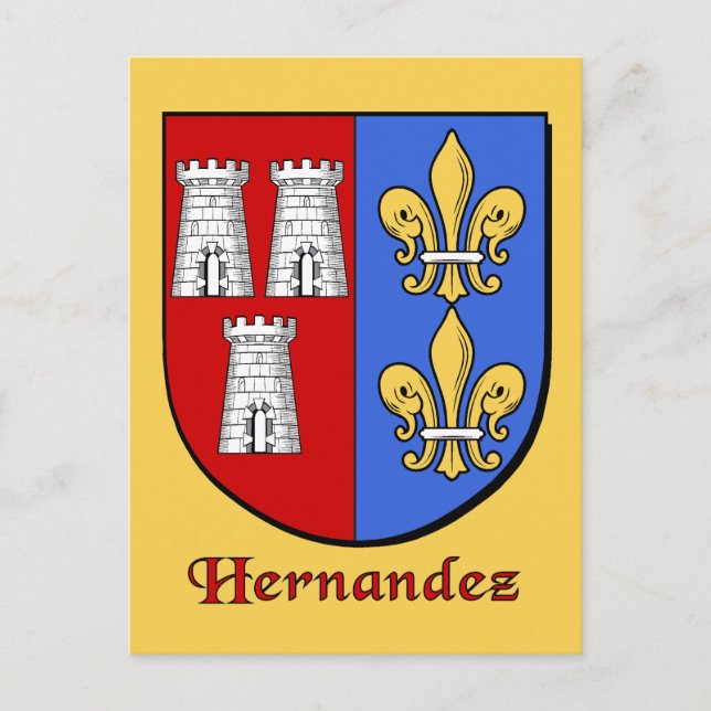 Cartão Postal Hernandez Family Shield (Frente)