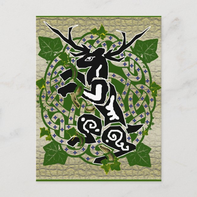 Cartão Postal herne stag (Frente)