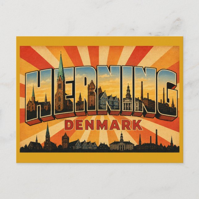 Cartão Postal Herning Dinamarca Arte Moderna (Frente)
