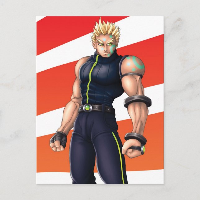 Cartão Postal Herói do Jogo de Manga (Frente)