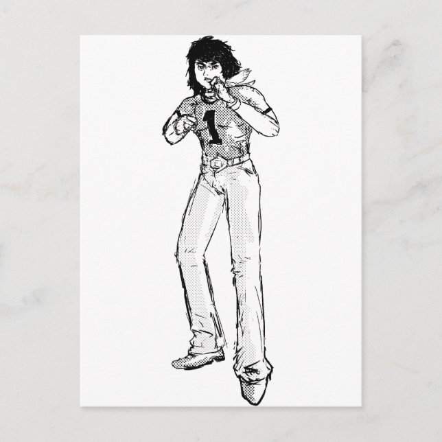 Cartão Postal Herói dos quadrinhos (Frente)