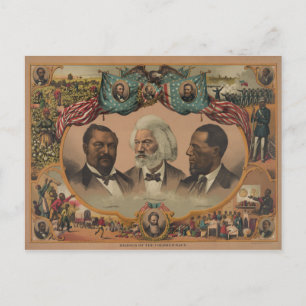 Cartão Postal Heróis da Corrida Colorida 1881 Frederick Douglass