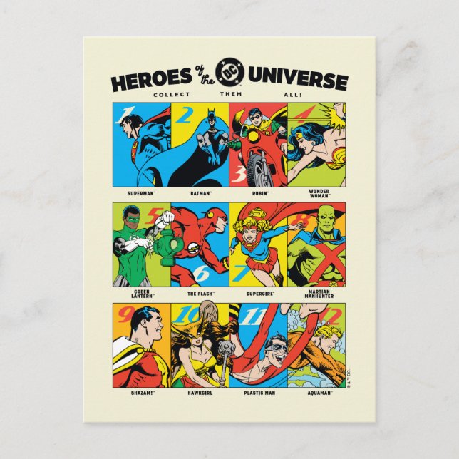Cartão Postal Heróis do Universo DC™ (Frente)