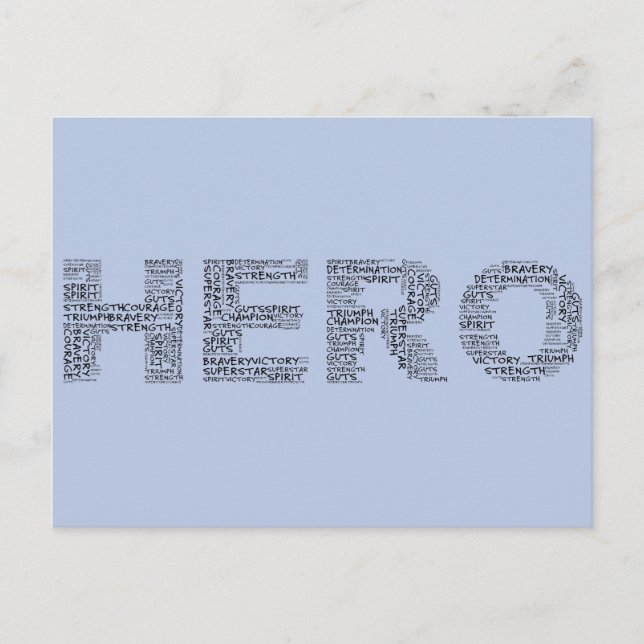 Cartão Postal Heróis na Luta Contra o Cancer (Texto Preto) (Frente)