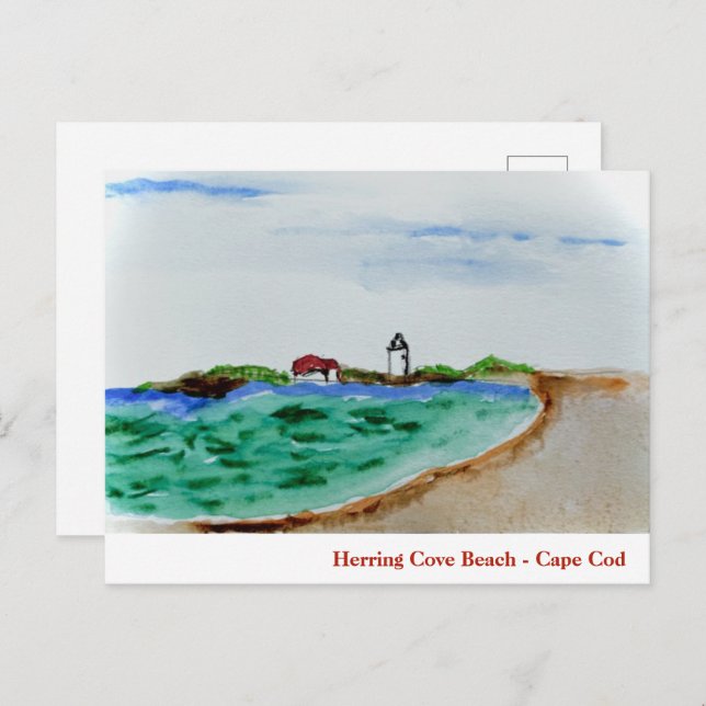 Cartão Postal Herring Cove Beach - Cape Cod - (Frente/Verso)