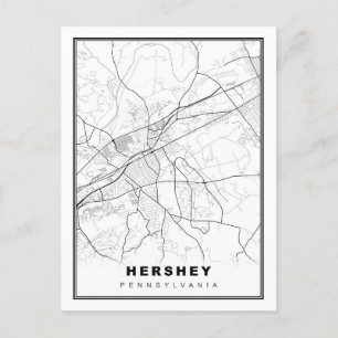 Cartão Postal Hershey Map
